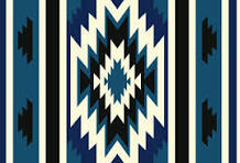 Casual Canine® Neoprene Dog Leash – 6 ft x 1" Blue Aztec