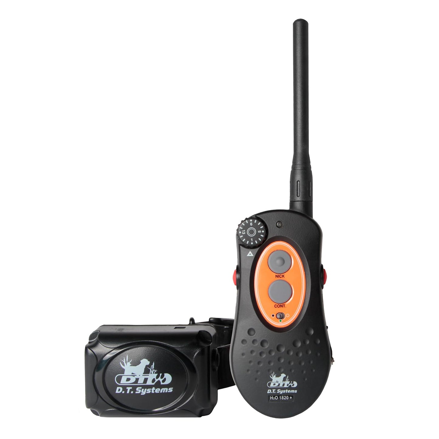DT SYSTEMS H2O 1820 Plus Waterproof 8-23" Rechargeable Expandable Remote Dog Training Collar, 1800-Yard Range, 16 Stimulation Levels, Vibration Assist, Battery Included