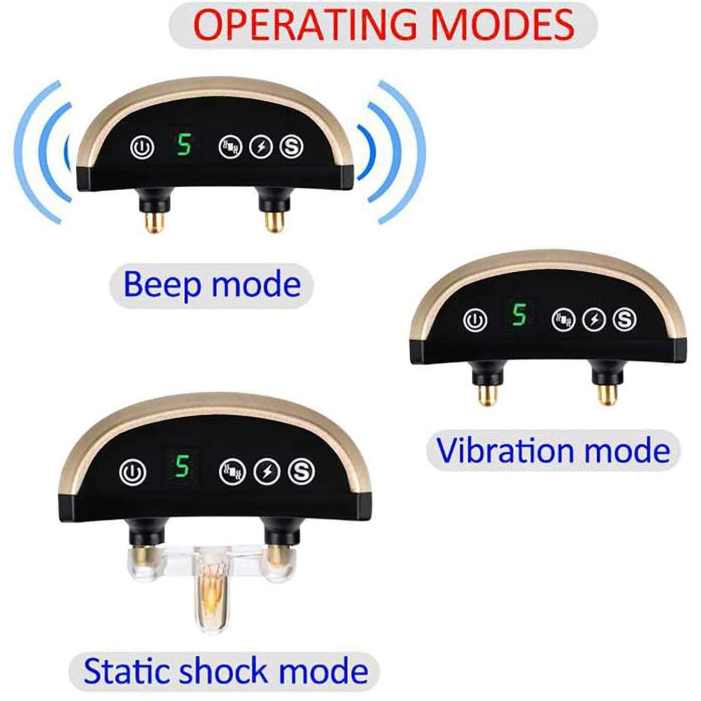 Dog Bark Collar - No Shock Vibration and Sound Stop Barking Collar for Dogs - 7 Level Sensitivities Anti Bark Collar - Humane Dog Barking Control, Ultrasonic Sound