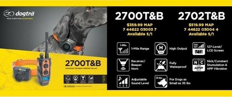 Dogtra 2700T&B Remote Dog Training & Beeper Collar System Hunting Train / Beep