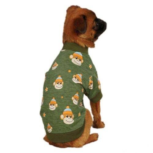 EAST SIDE COLLECTION DOG PUPPY BERRY OR GREEN PET MONKEY BUSINESS T-SHIRT XL
