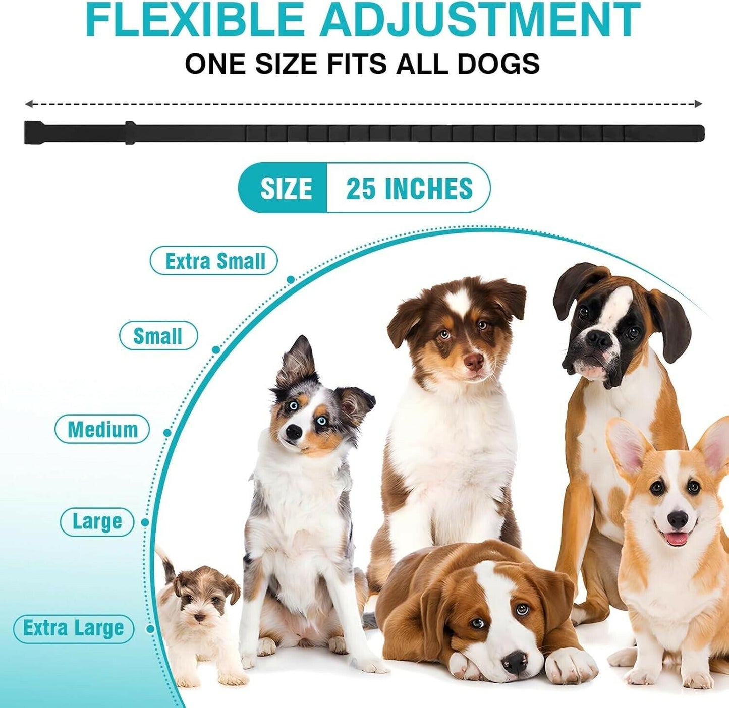 Calming 4 Pack Pheromones Anti Stress Anxiety Dog Collars-25 inch Waterproof