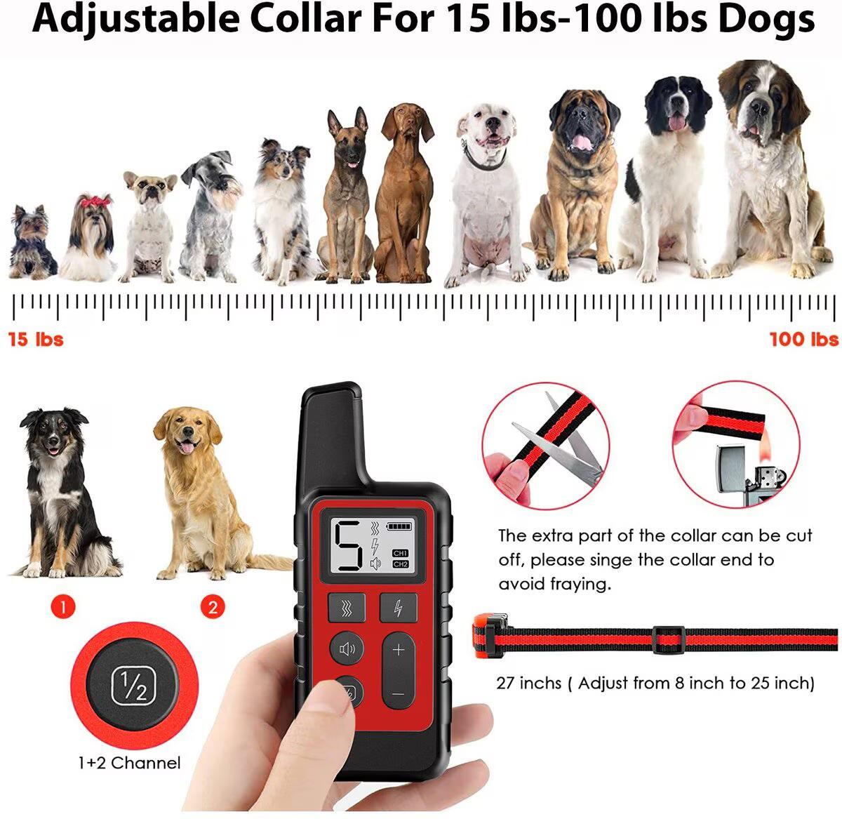 Dog Training 1640-ft Remote Range & Rechargeable with 3 Training Modes