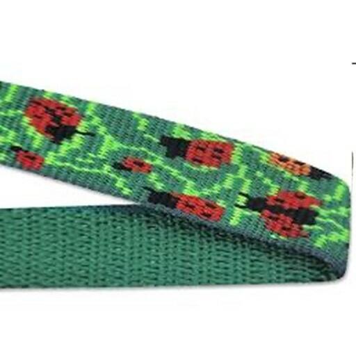 Dog Collar Lupine Pet 1" Adjustable Nylon Beetle Mania Dog Collar, Large