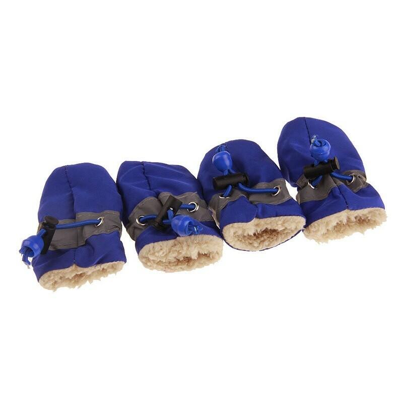 Dog Snow Boots – Winter Shoes for Small & Medium Dogs, Pack of 4
