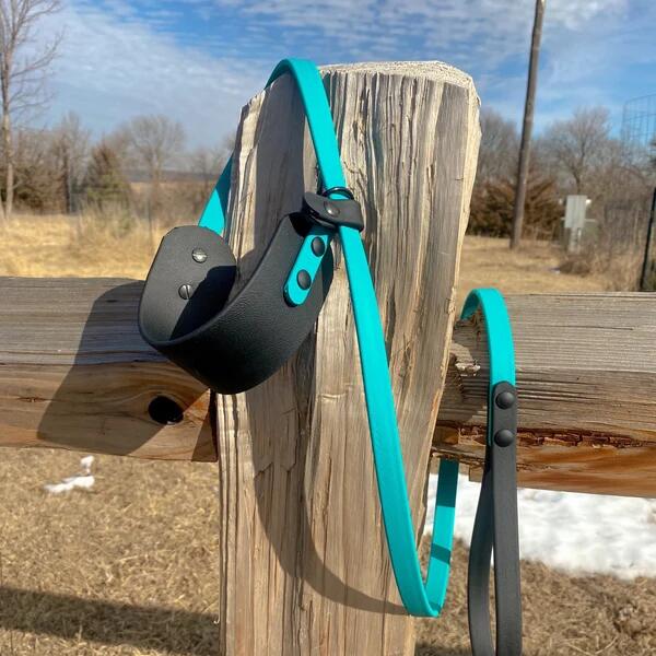 Wide Biothane Waterproof No Pull Slip Dog Leash Collar, 1.5 inch