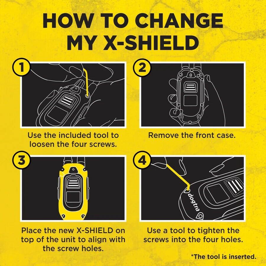 Dogtra X-SHIELD Faceplate 1900X and 280X Remote Faceplate, Orange
