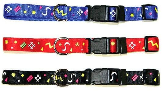 OmniPet SQUIGGLIE Adjustable Dog Collar – Large (18–26") – Kwik Clip - Red