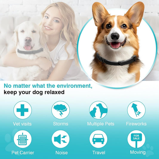 Calming 4 Pack Pheromones Anti Stress Anxiety Dog Collars-25 inch Waterproof