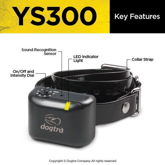 Dogtra YS300 No Bark Dog Rechargeable Collar Shock Yapper Small to Medium Dogs