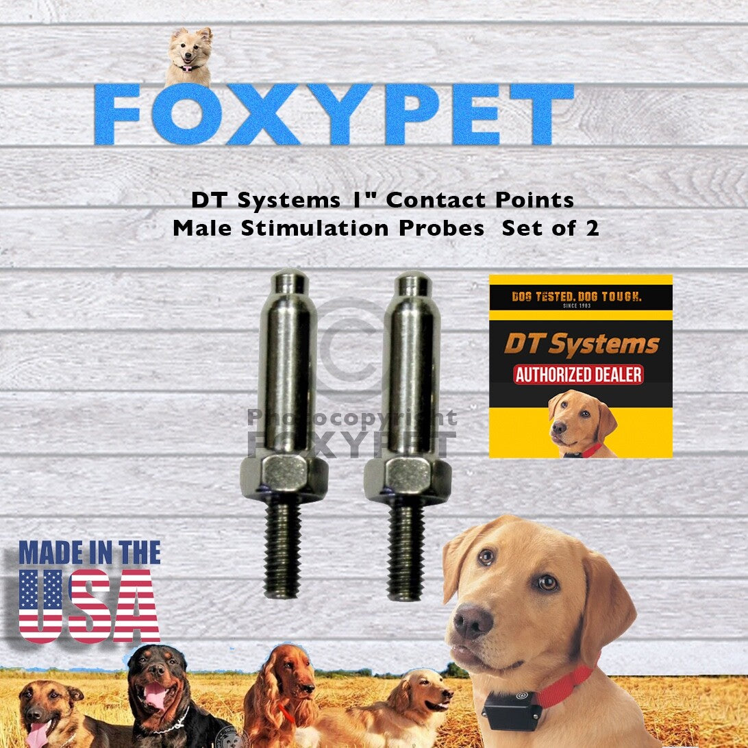 DT Systems 1" Contact Points Male Stimulation Probes Set of 2