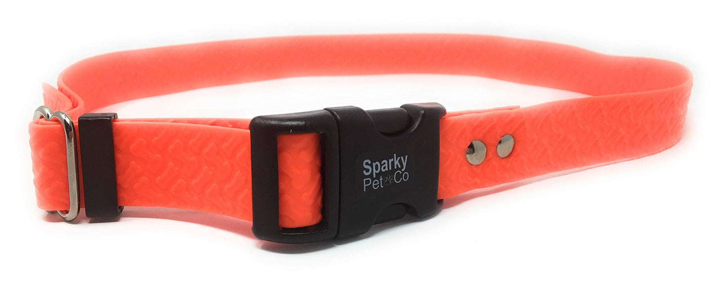 Replacement Biothane Strap Waterproof 3/4" Solid - Biothane Embossed Dog Straps Waterproof Strap for Dog Receivers by Foxy Pet Co