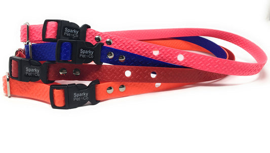 Foxy Pet Co 1" 2 Hole 1.25" Biothane Universal Bone Embossed Dog Strap