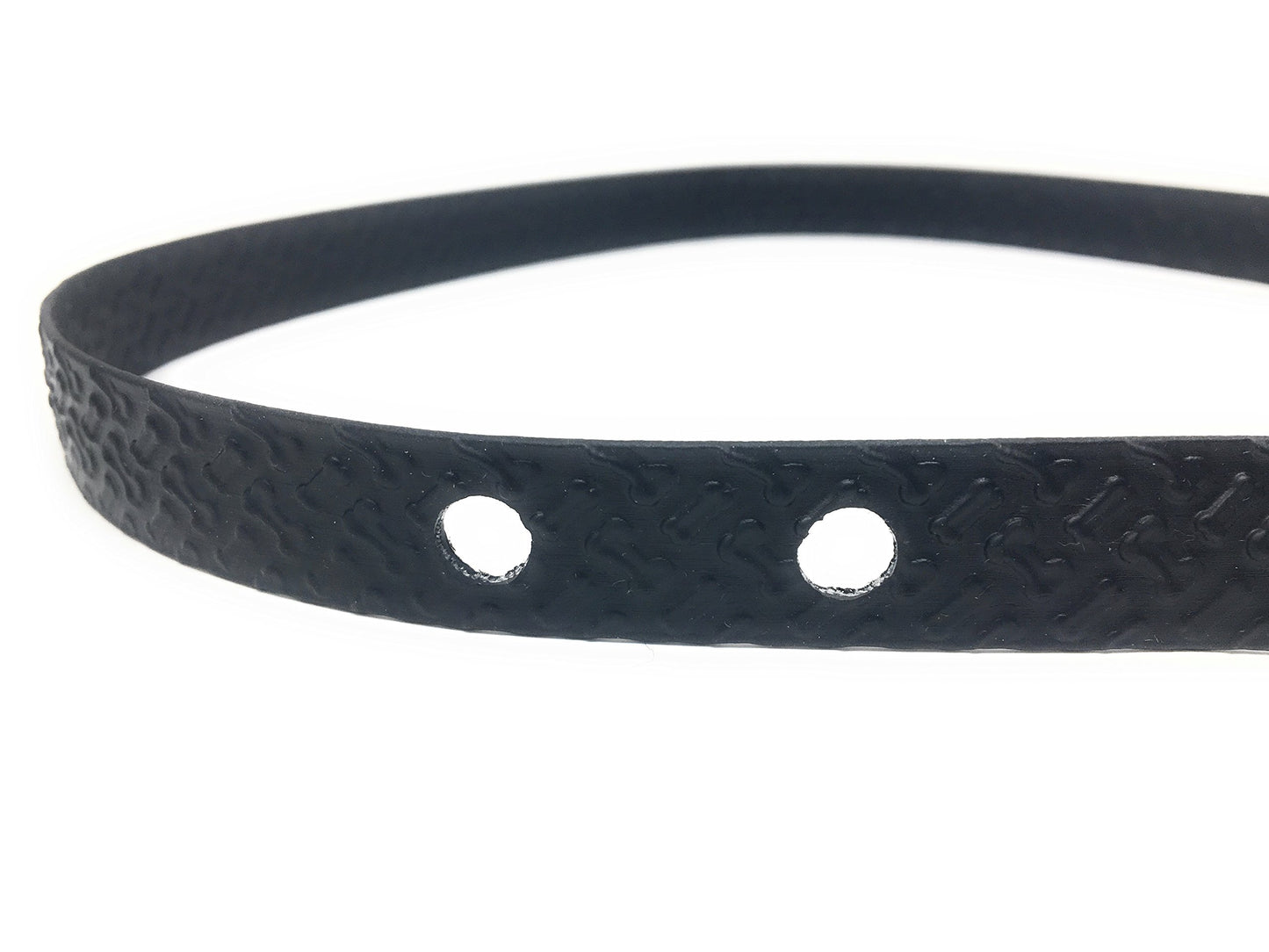 Foxy Pet Co 3/4" 2 Hole 1.25" Biothane Universal Supple Bone Embossed Dog Strap