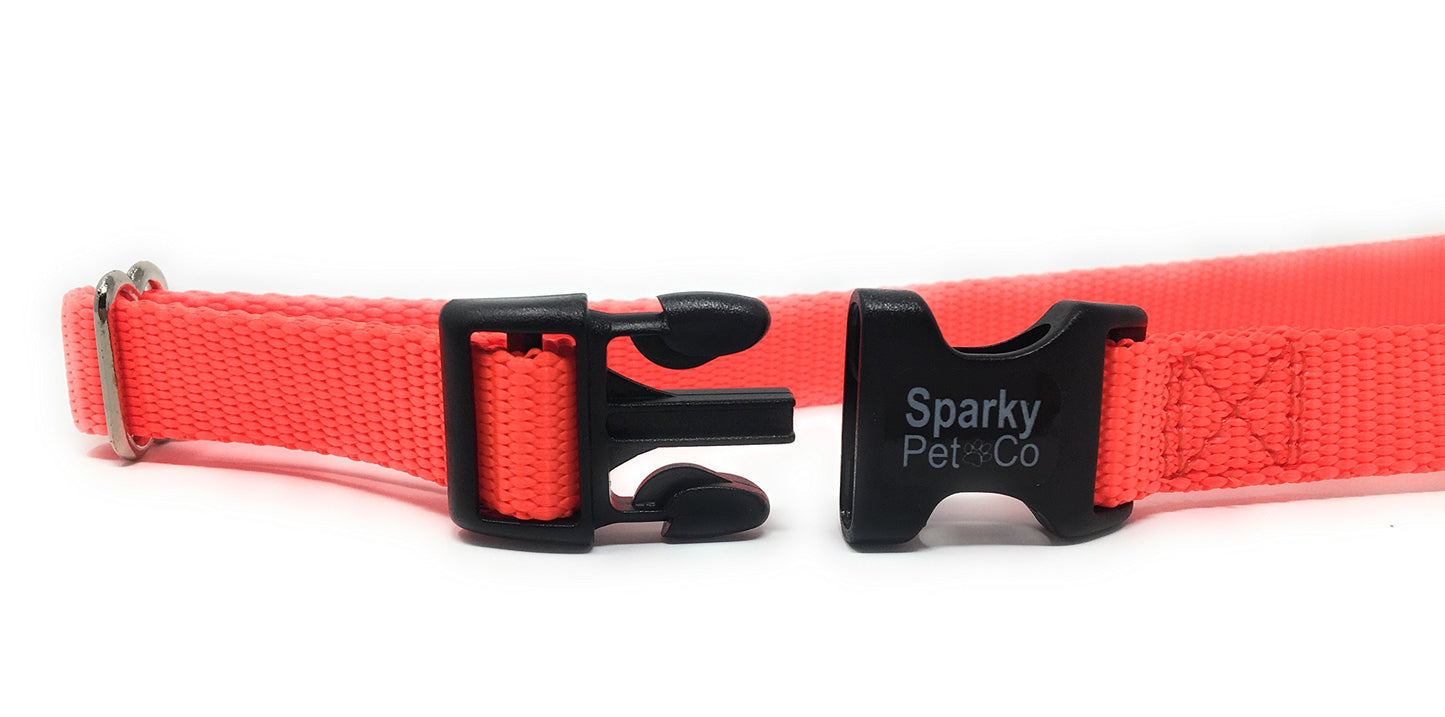 Foxy Pet Co 1" 2 Hole 1.25" Biothane Universal Bone Embossed Dog Strap