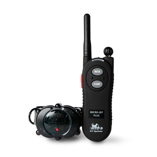 DT SYSTEMS Micro iDT Plus Waterproof 6-22" Rechargeable Expandable Dog Training E-Collar, 900-Yard Range, 16 Stimulation Levels, Vibration Assist