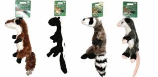 Leather Brothers 16" Stuffing Free Forest Pals Plush Dog Toy 3 Types by Omni Pet with Dental Kotton Rope Dog Toy