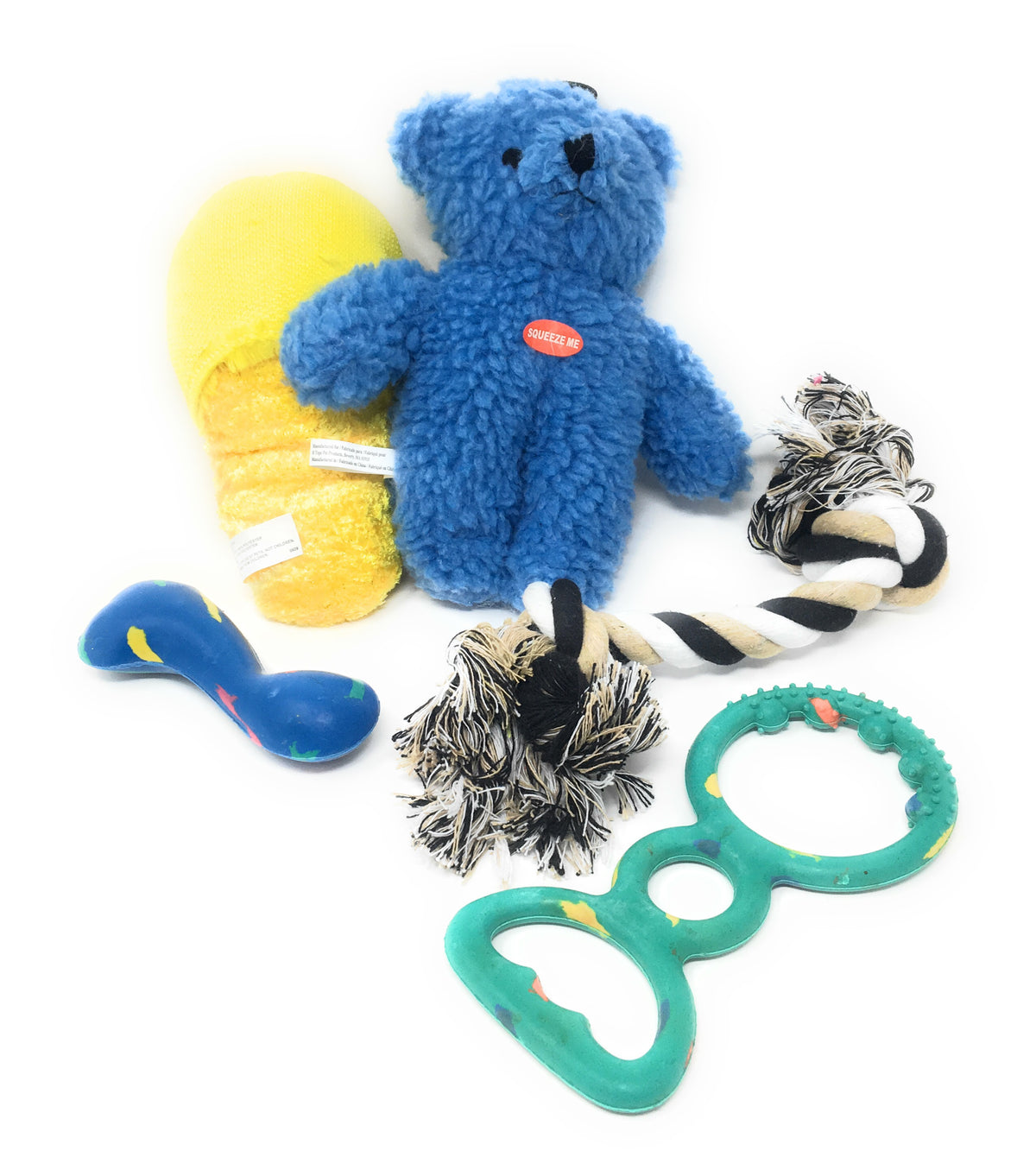 Foxy Pet Co Christmas Dog Gift Set, 15 Pieces: Toys, Bowl, Grooming Gloves, Treats