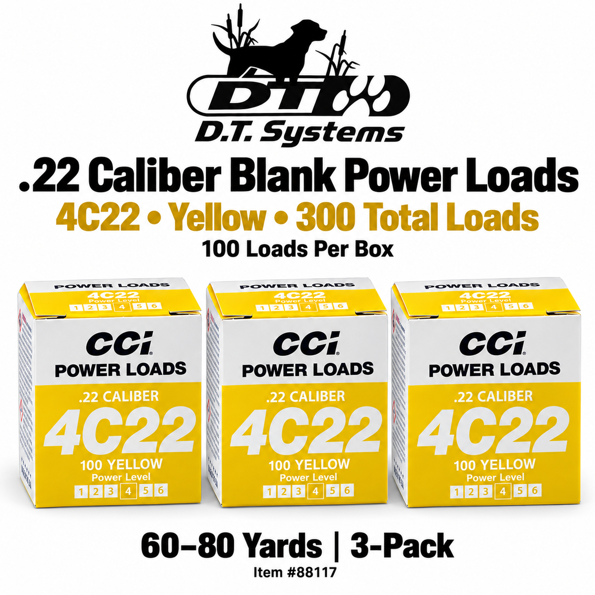 Dt Systems 88117 Medium Powerloads -Yellow [70-100 Yards]- 3 Boxes (Copy)