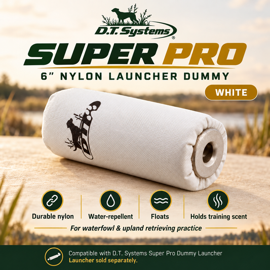D.T. Systems Super-Pro Dog Training Launcher Dummy, Bright White (88108)