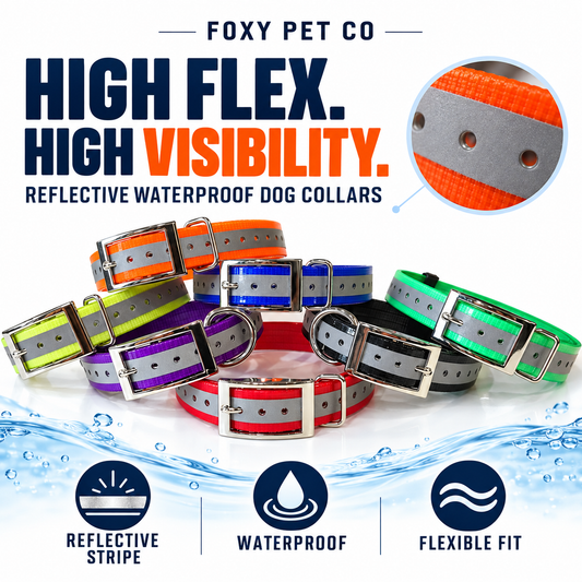 Foxy Pet Co High Flex Reflective Waterproof Dog Collar – 1"