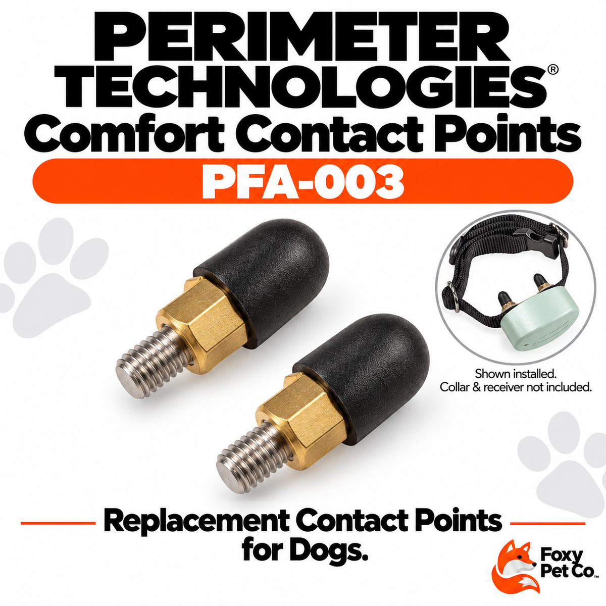 Perimeter Technologies PFA-003 Long-Length Comfort Contact Points for Dogs with Long or Heavy Coats