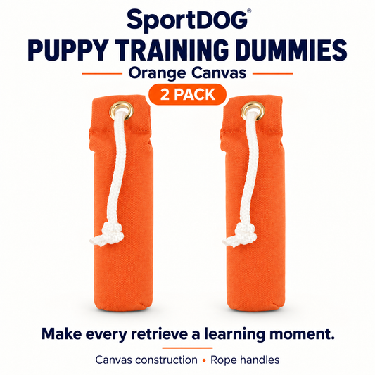 SportDOG Orange Canvas Puppy Training Dummy for Effective Dog Training- 2 PACK