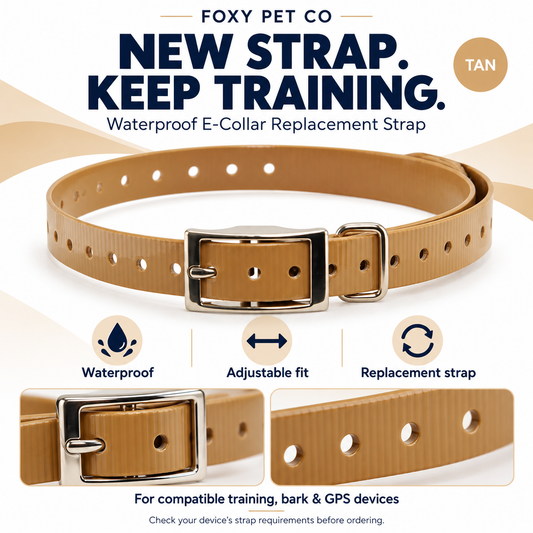 Foxy Pet Co ¾″ Replacement Collar Strap – Adjustable Waterproof E‑Collar Strap