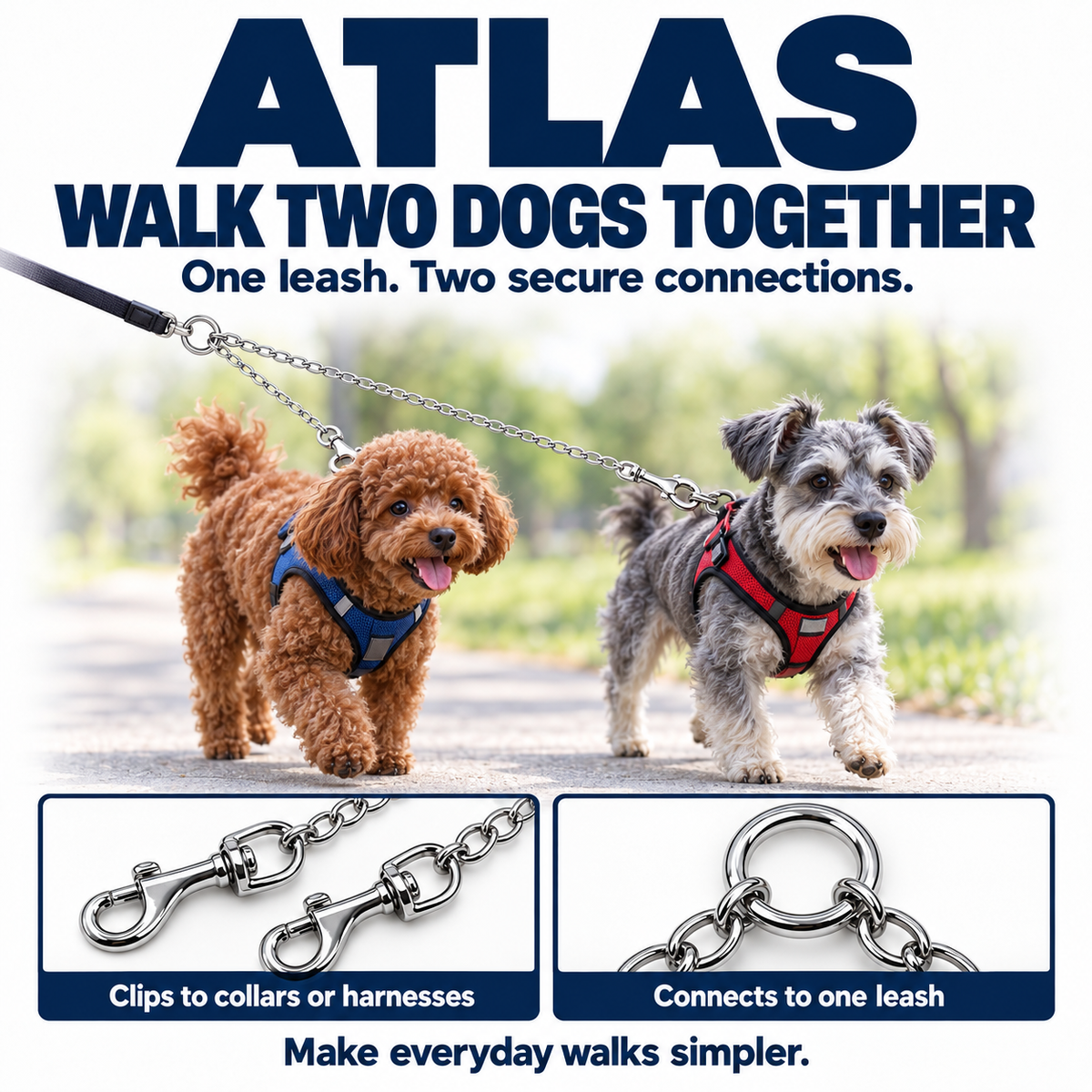 ATLAS 144C-20 Lightweight 2-Dog Chain Coupler – Small