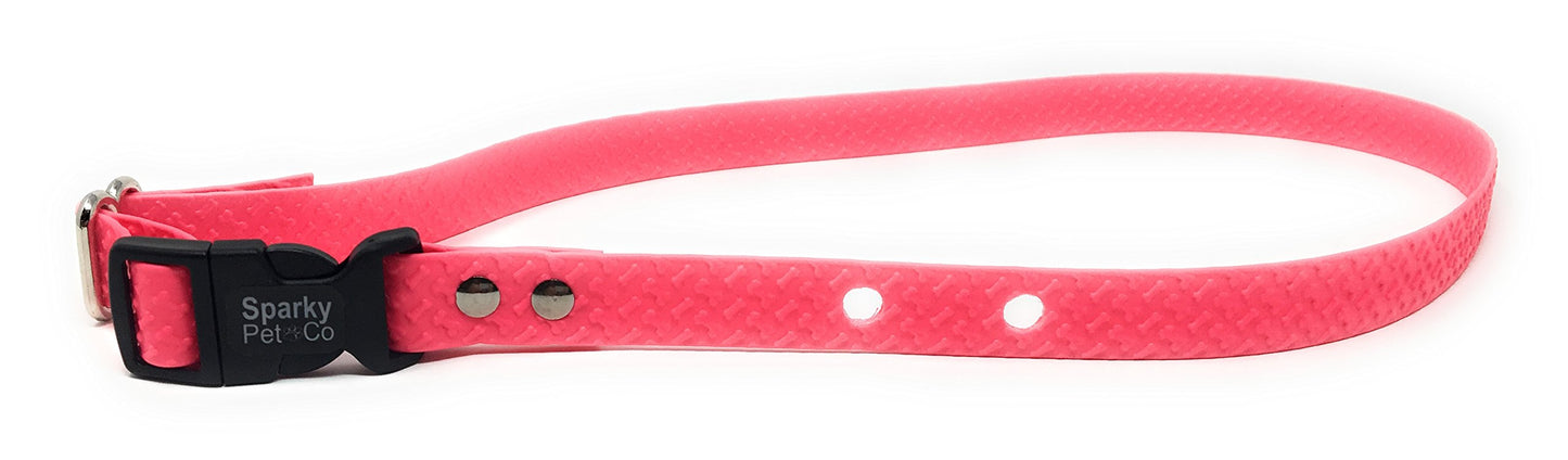 Foxy Pet Co 3/4" 2 Hole 1.25" Biothane Universal Supple Bone Embossed Dog Strap