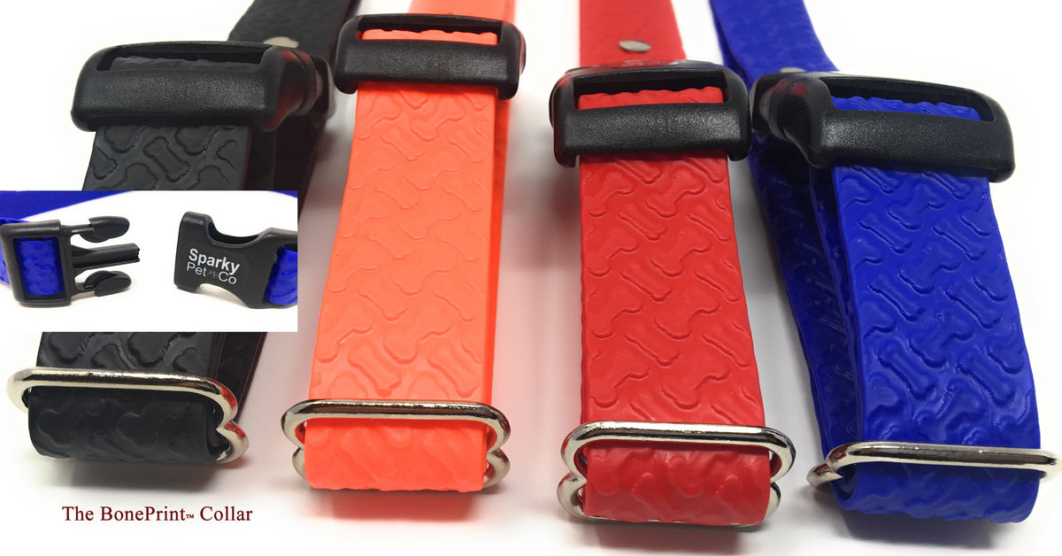 3/4" Foxy   Biothane Bark in-Underground Systems No Hole Strap-5 Colors