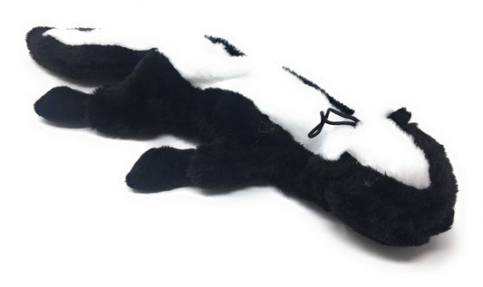 Leather Brothers 16" Stuffing Free Forest Pals Plush Dog Toy 3 Types by Omni Pet with Dental Kotton Rope Dog Toy (Skunk Pepe)