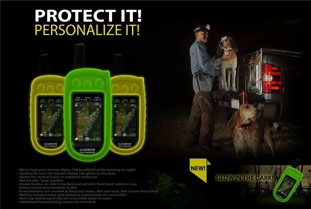 Garmin Alpha 100 Flexible Protective Silicone Gel Cover Case Night Glow by GVDS