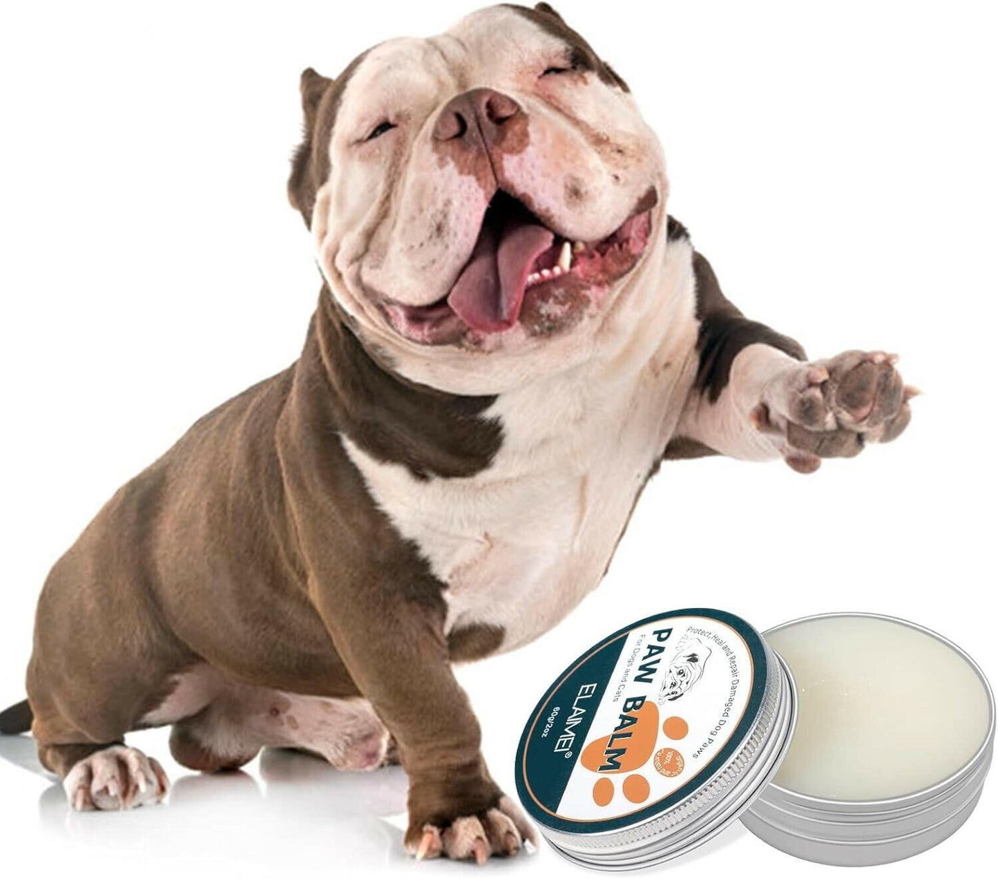 Natural Paw Balm - Paw Pad Protection, Repair for Dogs & Cats Vet Approved 2 oz