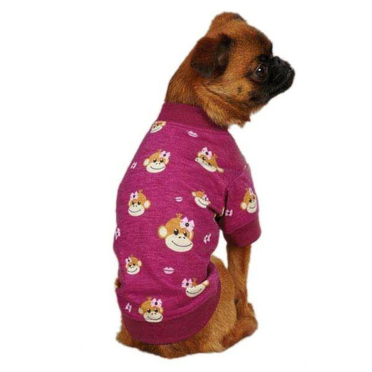 EAST SIDE COLLECTION DOG PUPPY BERRY  OR GREEN PET MONKEY BUSINESS T-SHIRT XL