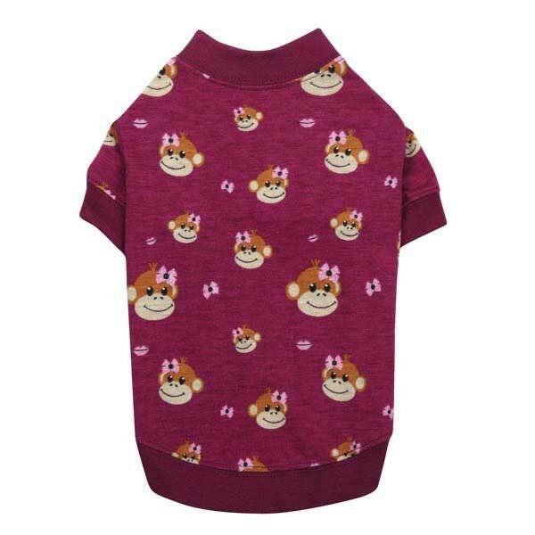 EAST SIDE COLLECTION DOG PUPPY BERRY  OR GREEN PET MONKEY BUSINESS T-SHIRT XL