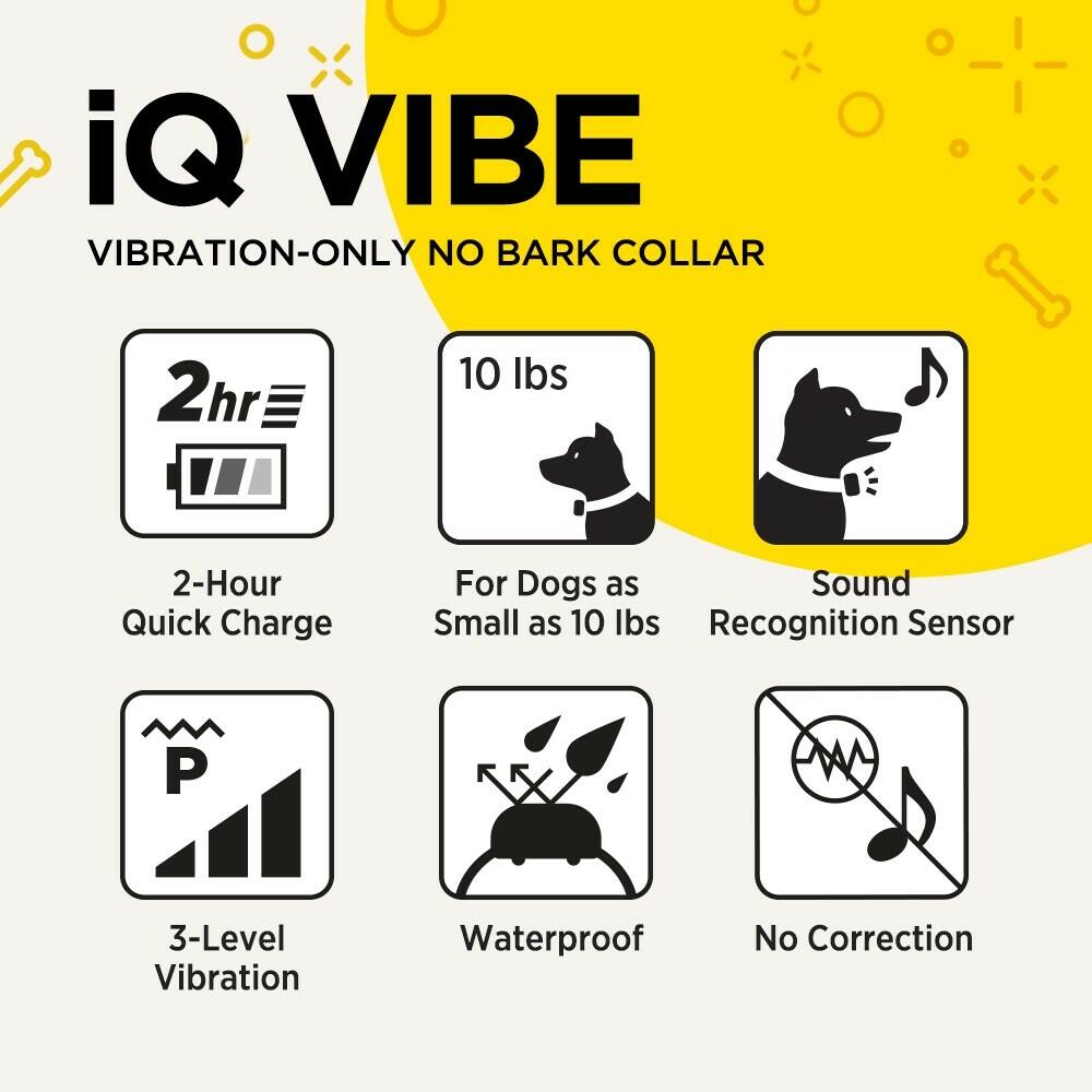 Dogtra iQVibe Vibration Only No Bark Waterproof Rechargeable Dog Collar 3 levels