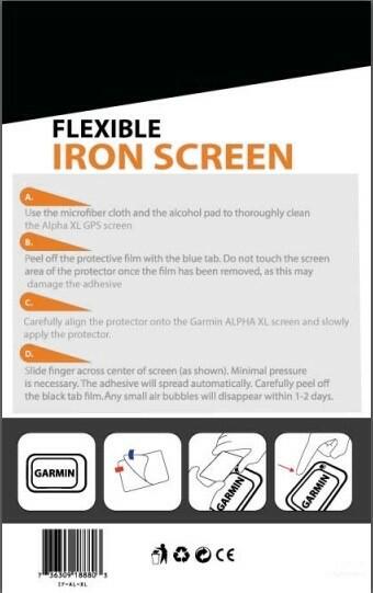 Garmin Alpha XL GPS Iron Screen Protector GVDS Flexible Screen Shatter Proof