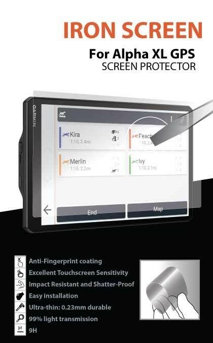 Garmin Alpha XL GPS Iron Screen Protector GVDS Flexible Screen Shatter Proof
