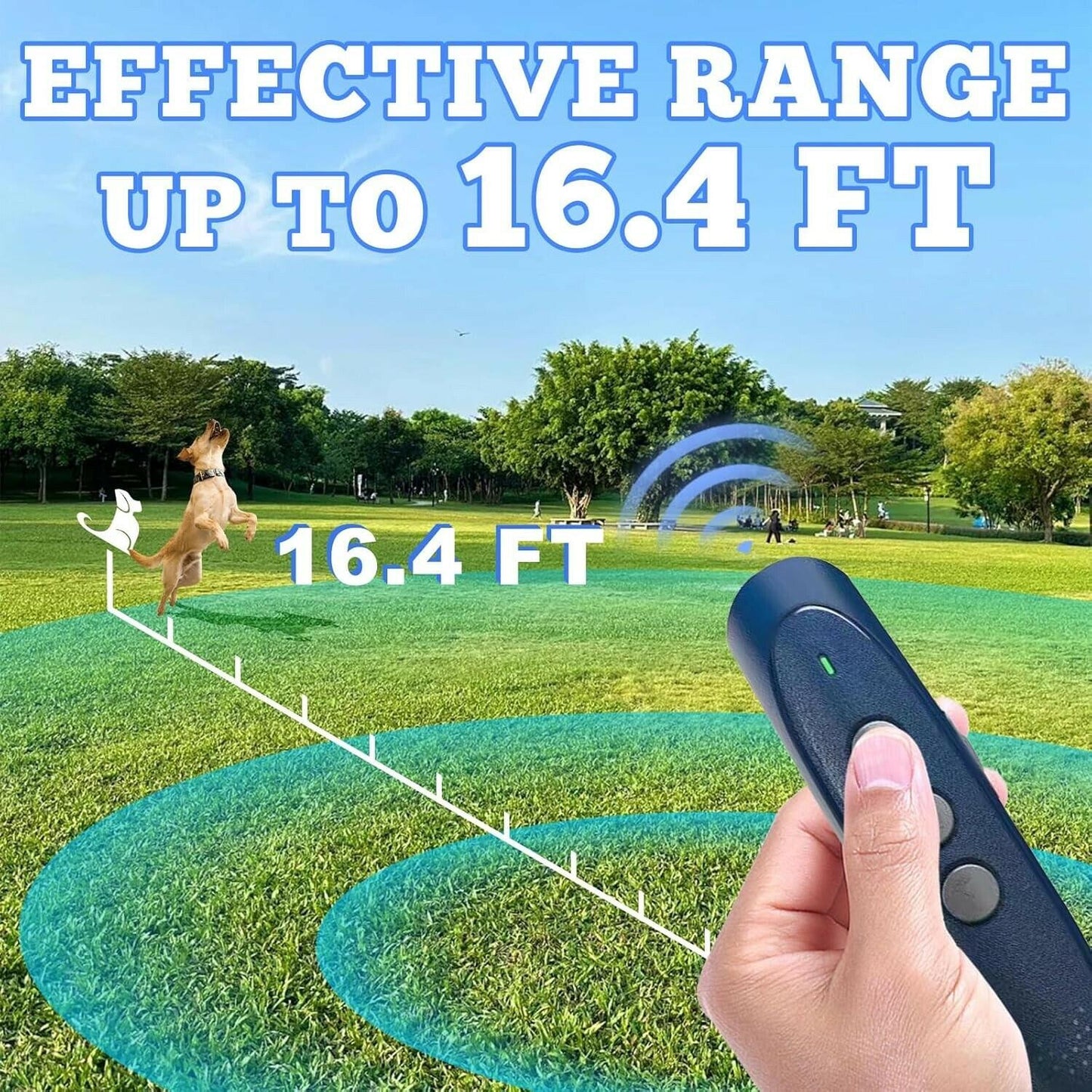 Anti Barking Device for Dogs, Rechargeable Dog Barking Silencer 16.4ft