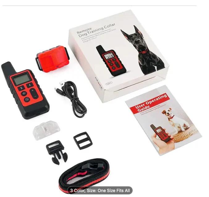 Foxy Pet Dog Training 1640 FT Remote Control Dog Training ECollar-BLACK IPX7
