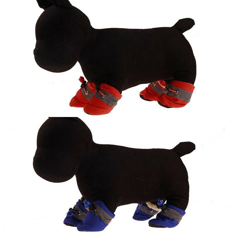 Dog Snow Boots – Winter Shoes for Small & Medium Dogs, Pack of 4