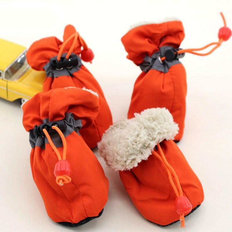 Dog Snow Boots – Winter Shoes for Small & Medium Dogs, Pack of 4