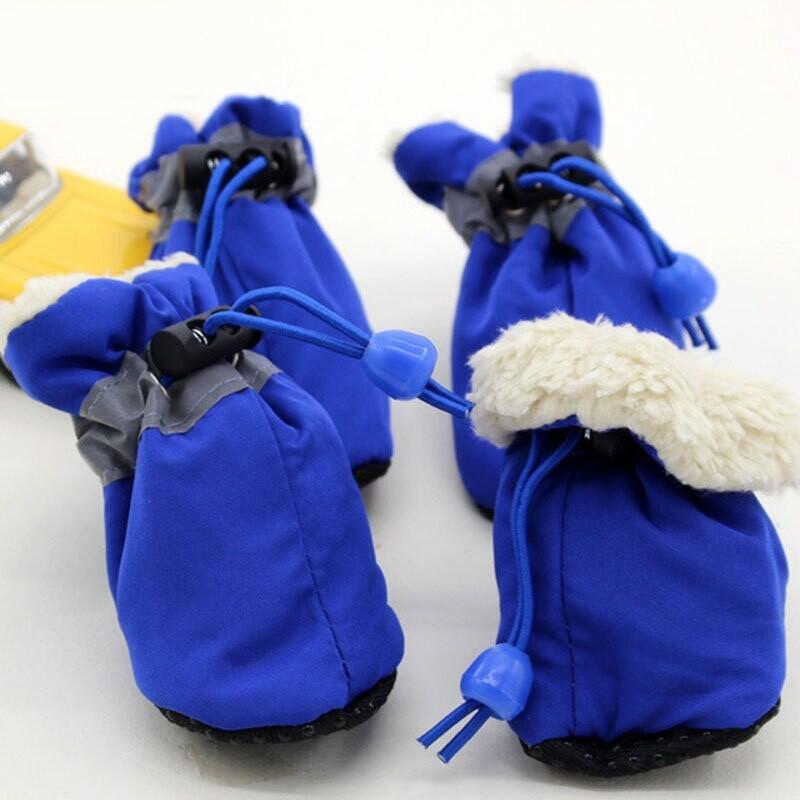 Dog Snow Boots – Winter Shoes for Small & Medium Dogs, Pack of 4