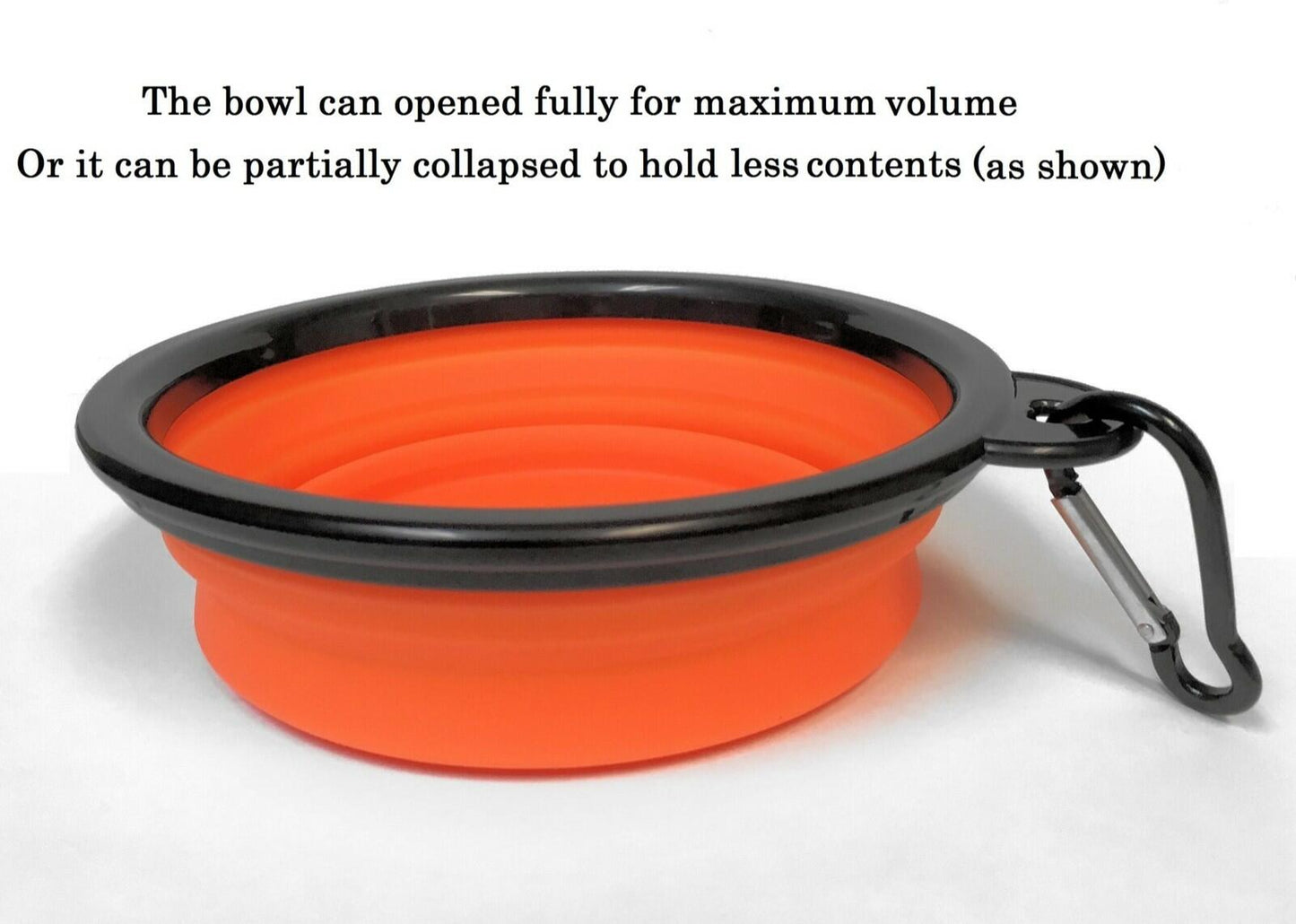 Portable Travel Collapsible Dog Bowl for Food or Water (12 Oz)