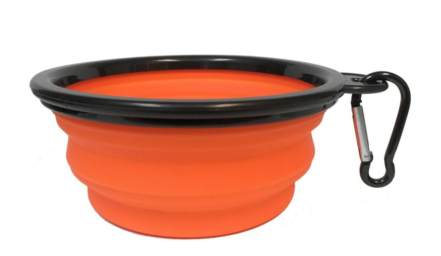 Portable Travel Collapsible Dog Bowl for Food or Water (12 Oz)