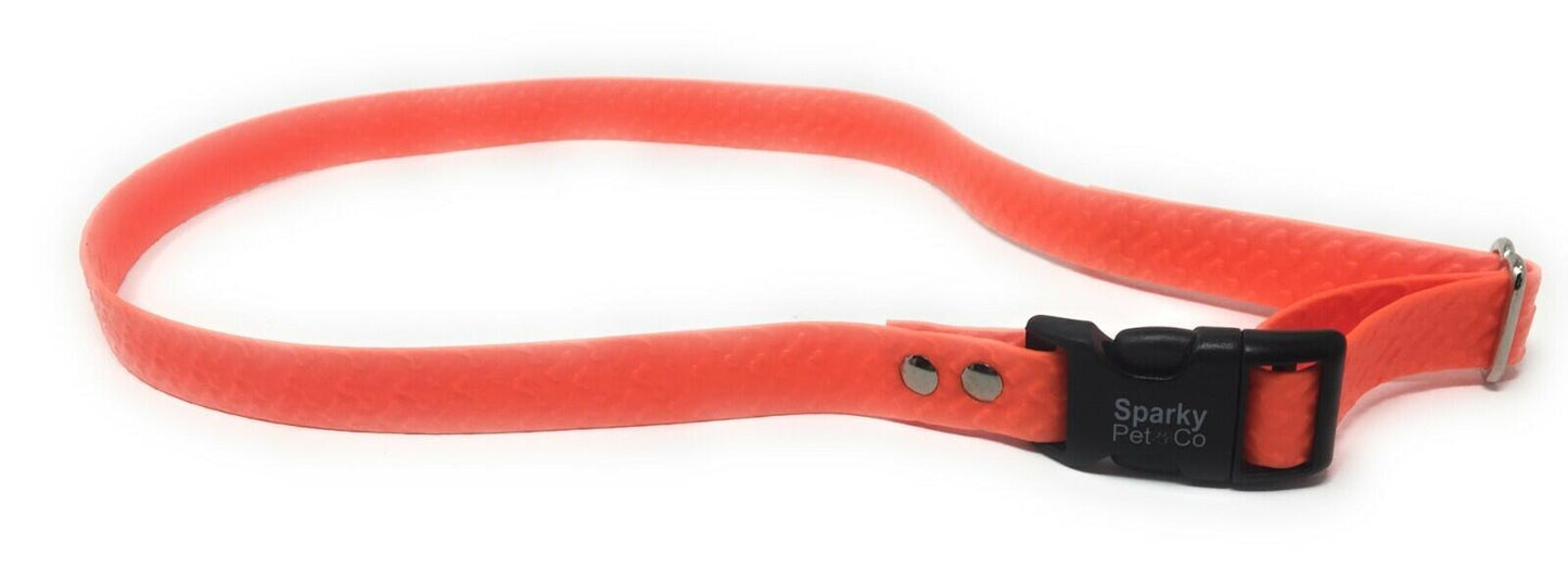 3/4" Omni Pet  Biothane Bark in-Underground Systems No Hole Strap-5 Colors