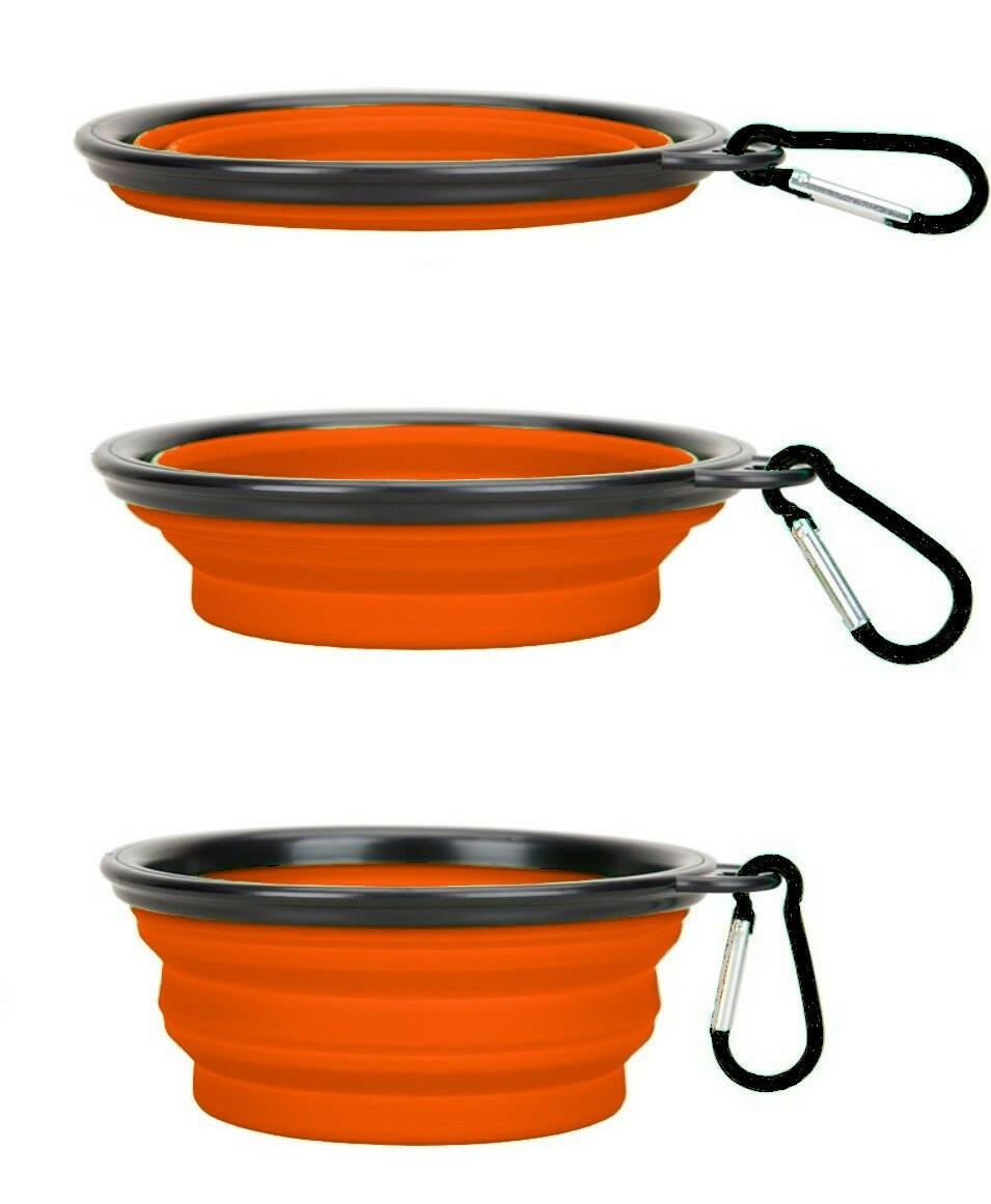 Portable Travel Collapsible Dog Bowl for Food or Water (12 Oz)
