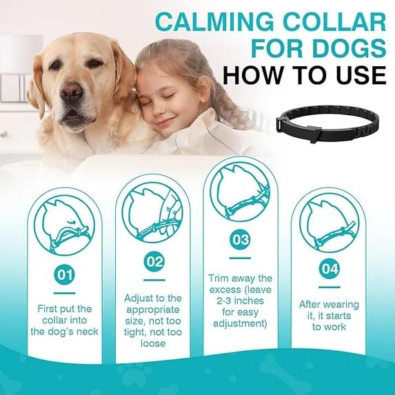 Anxiety/Calming Pheromones Dog ECollar- 4 Pk 60 Days  Waterproof