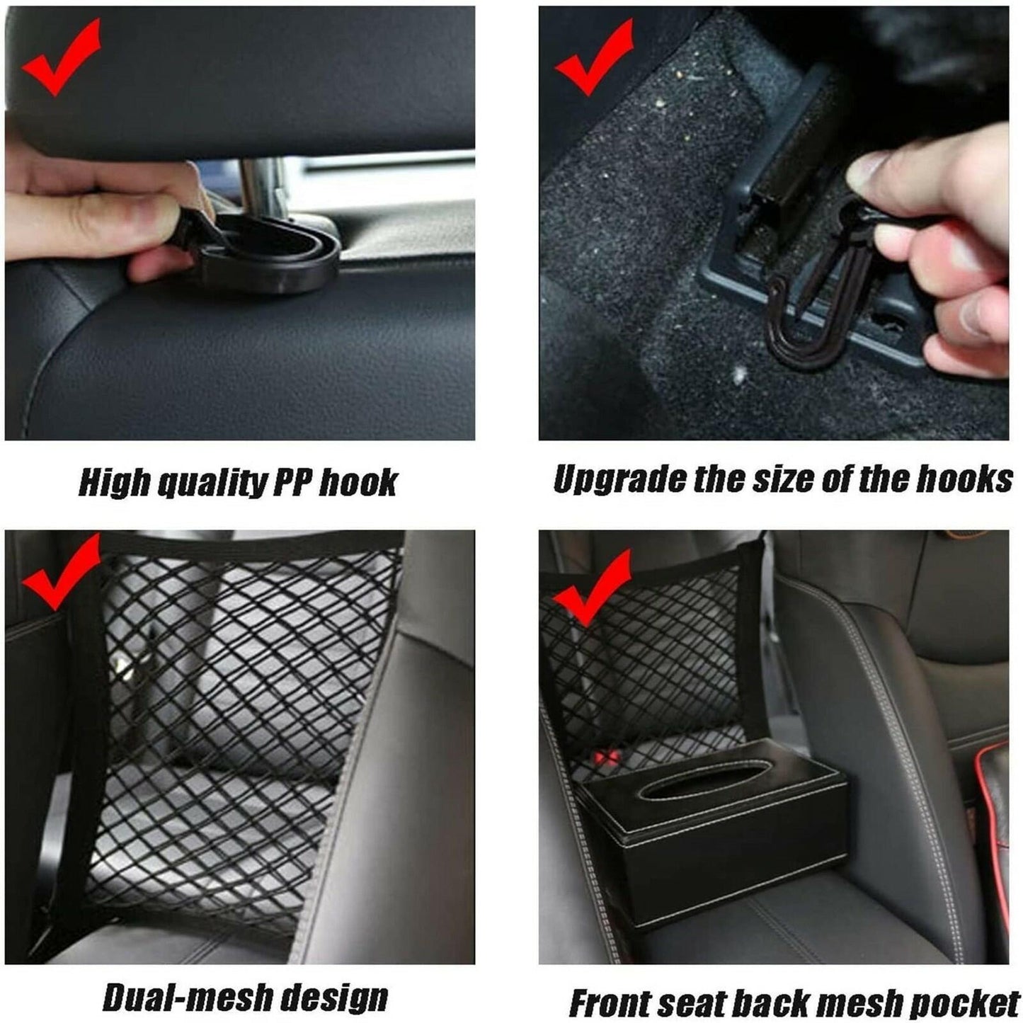 Dog Net for Car – Pet Safety Barrier & Seat Organizer